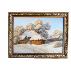 Картина по деревенским мотивам "Зима"